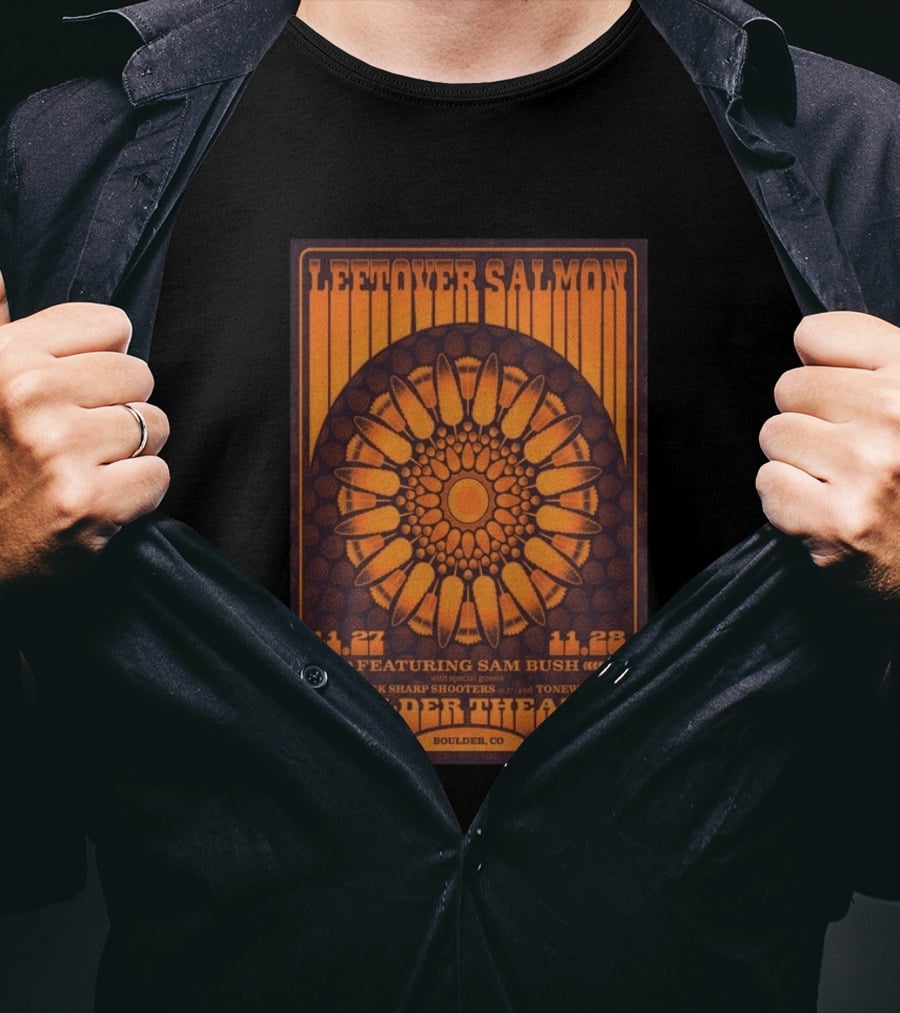 Leftover Salmon Boulder Theater November 27 28 2026 Featuring Sam Bush Deer Creek Sharp Shooters Tonewood T-Shirt