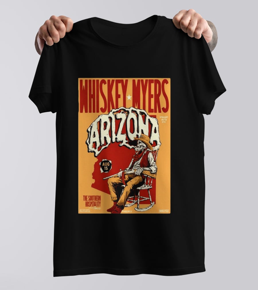 Whiskey Myers Arizona Aug 15 The Southern Hospitality Tour Phoenix 2026 T-Shirt