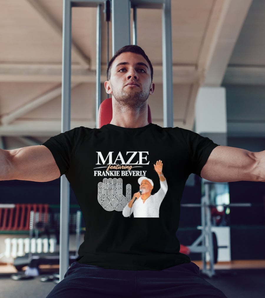 Maze Featuring Frankie Beverly White Outfit Microphone Performance Iconic Image T-Shirt