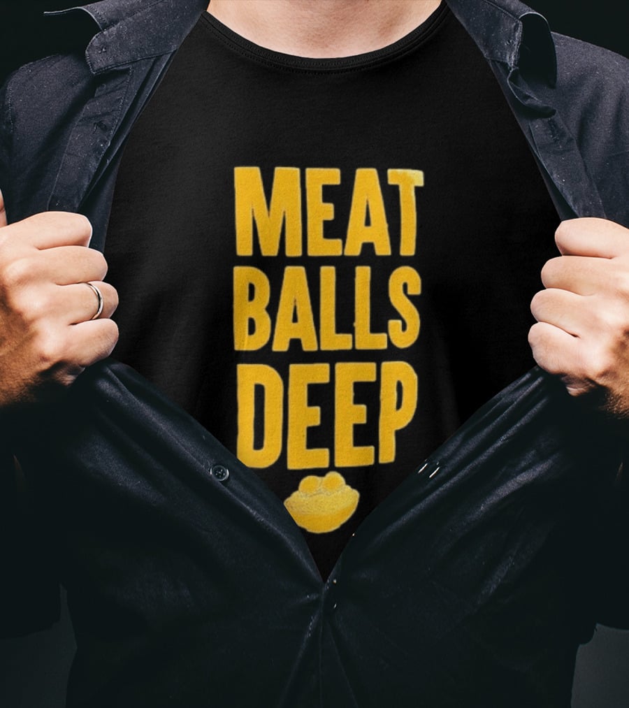 Meat Balls Deep Pasta Bowl Yellow T-Shirt