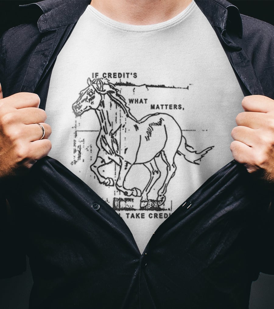 Hot Snakes Autimatic Midnight If Credit’s What Matters Horse T-Shirt