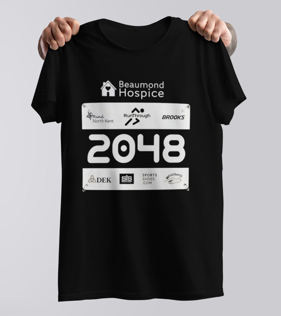 Beaumond Hospice Race Bib 2048 RunThrough Brooks Sports Shoes DEK Mind North Kent Hallbeck T-Shirt