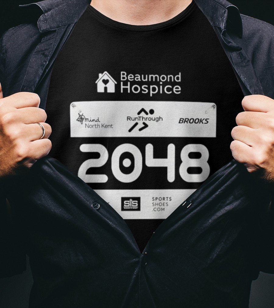 Beaumond Hospice Race Bib 2048 RunThrough Brooks Sports Shoes DEK Mind North Kent Hallbeck T-Shirt