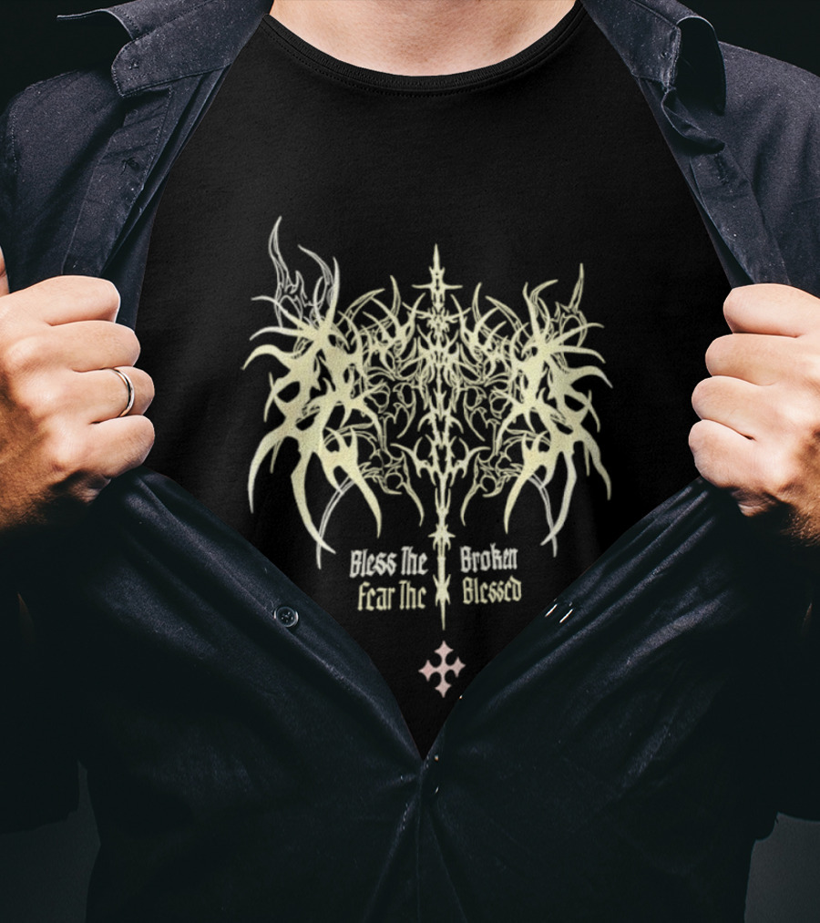 Bless The Broken Fear The Blessed Tribal Gothic Symbolism T-Shirt