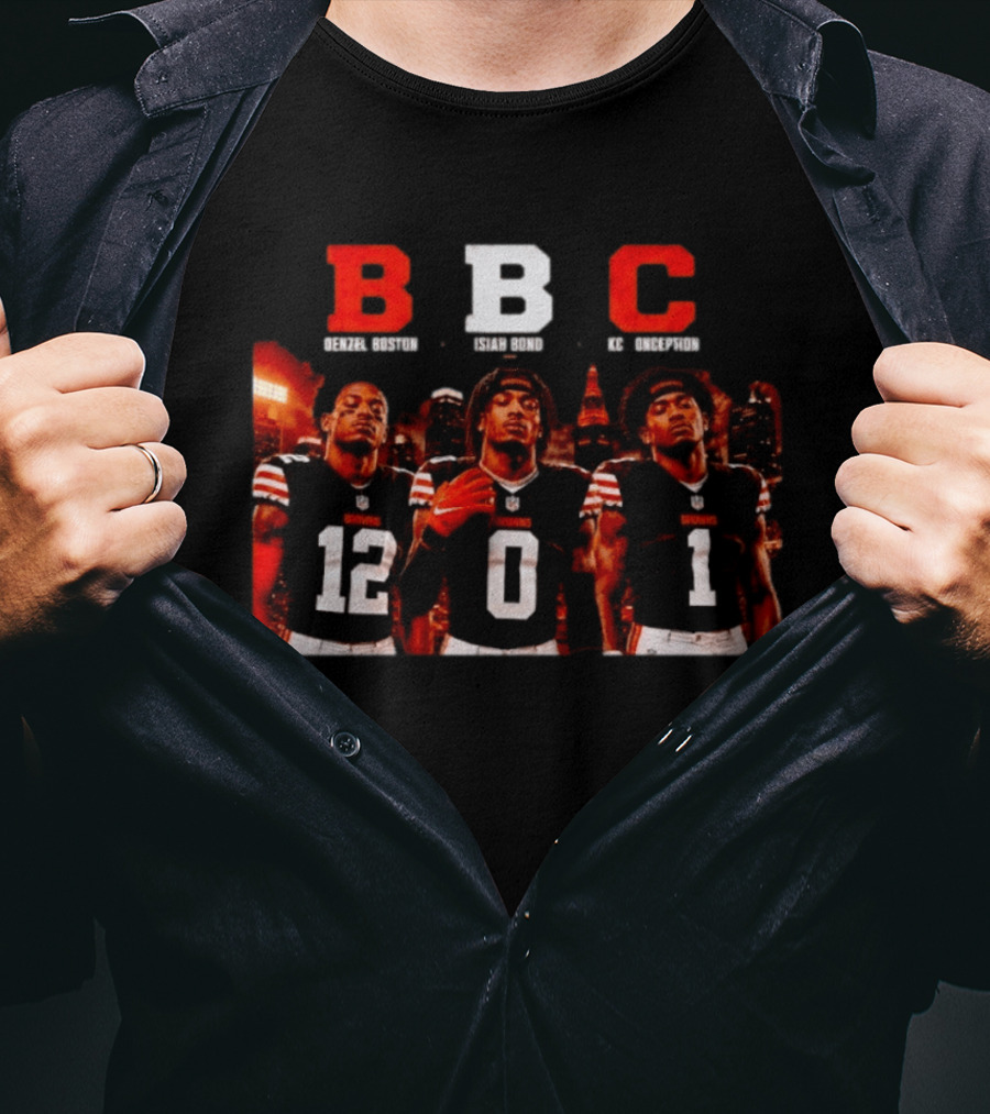 BBC Trio Denzel Boston Isiah Bond KC Conception Cleveland Browns T-Shirt
