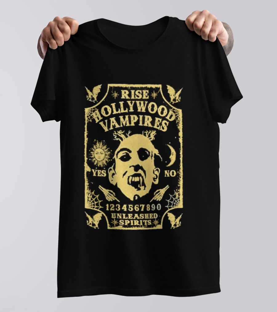 Rise Hollywood Vampires Unleashed Spirits 2026 Europe UK Tour Ouija 1990 T-Shirt