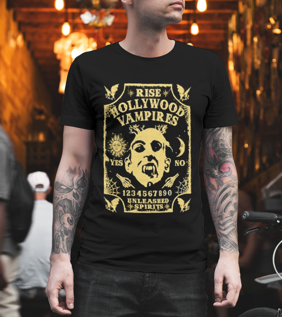Rise Hollywood Vampires Unleashed Spirits 2026 Europe UK Tour Ouija 1990 T-Shirt