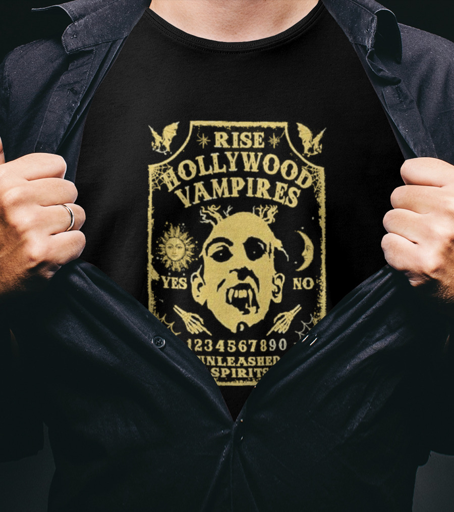 Rise Hollywood Vampires Unleashed Spirits 2026 Europe UK Tour Ouija 1990 T-Shirt