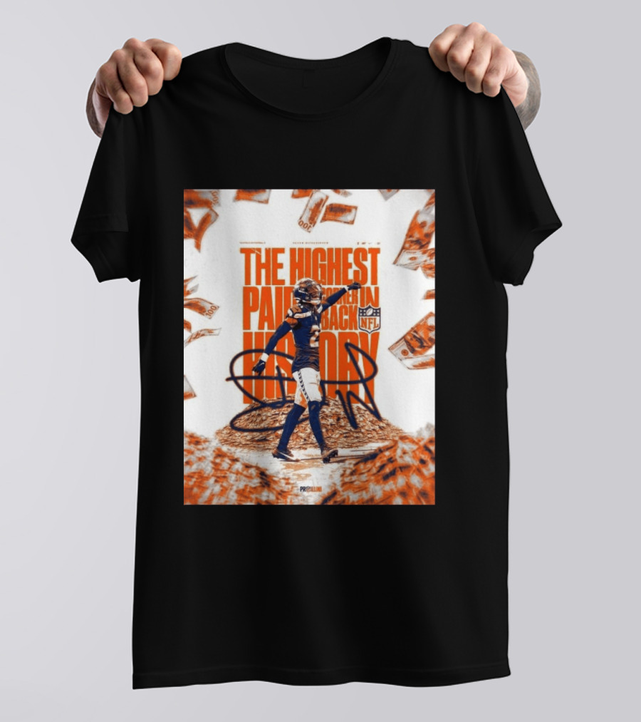 Devon Witherspoon NFL The Highest Paid Cornerback In History T-Shirt