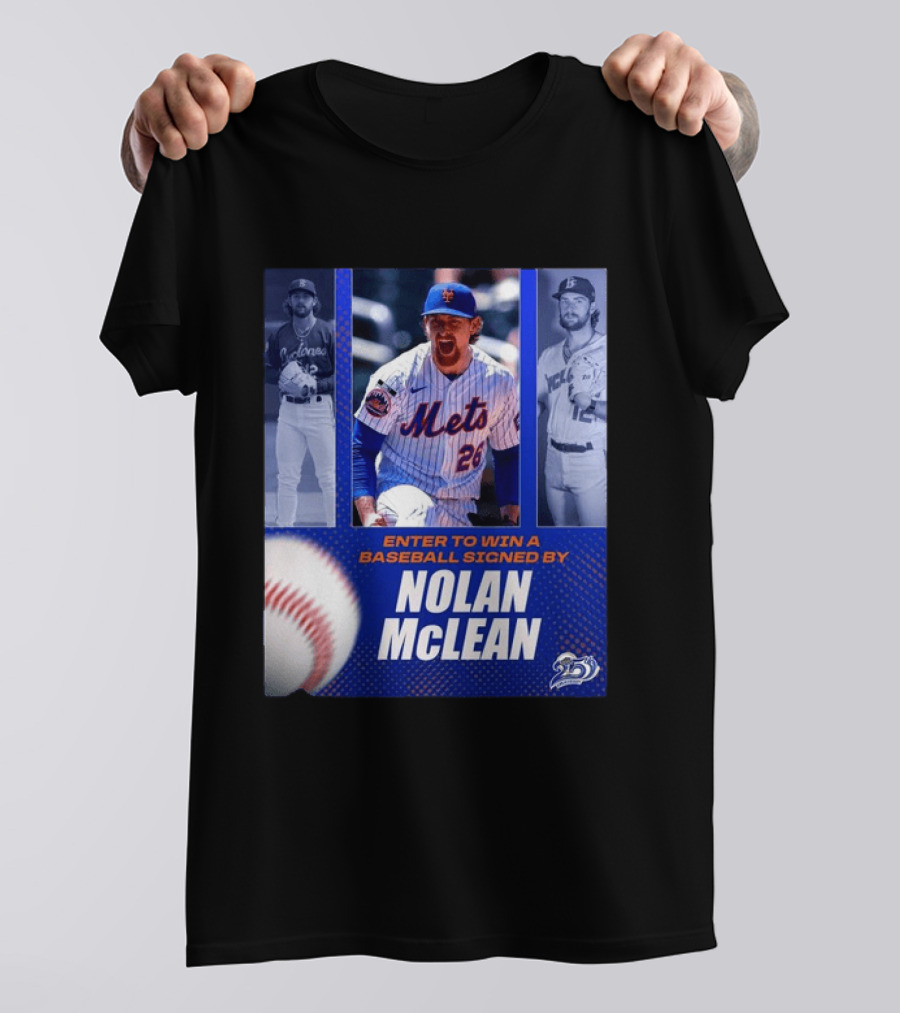 Enter To Win A Baseball Signed By Nolan McLean Mets 26 Celebrating 25 Years T-Shirt