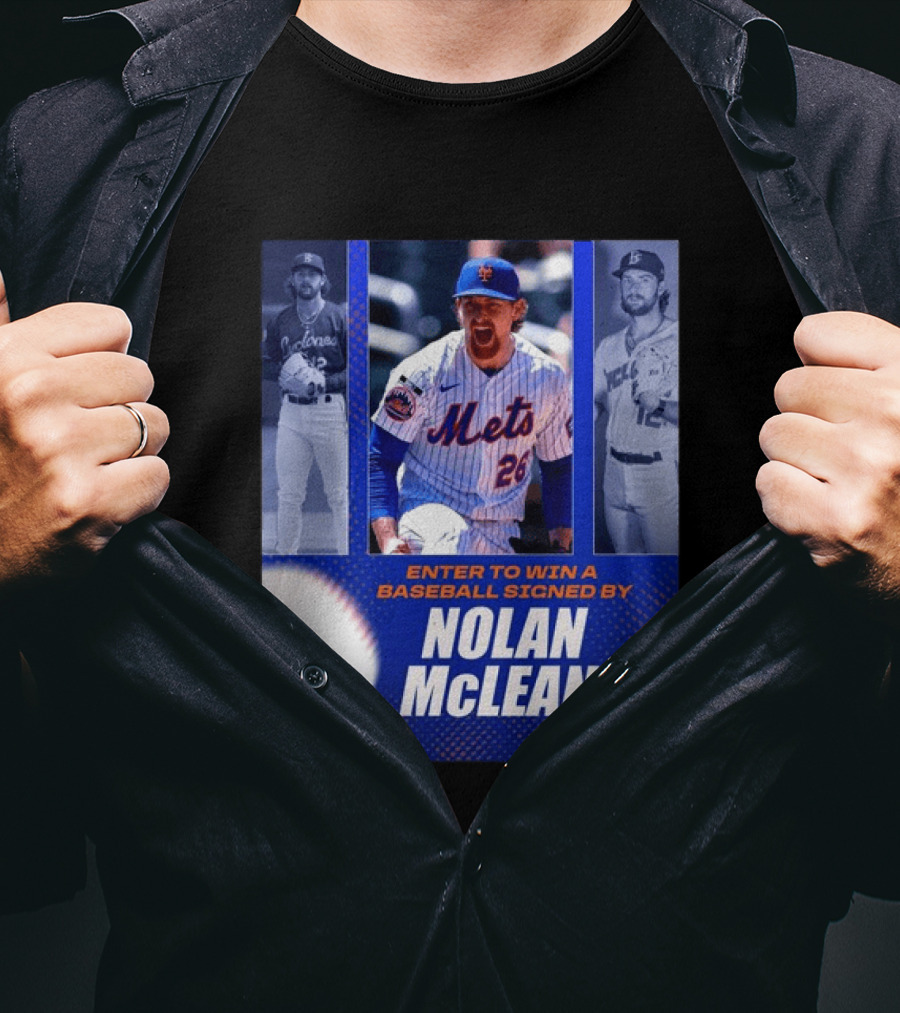 Enter To Win A Baseball Signed By Nolan McLean Mets 26 Celebrating 25 Years T-Shirt