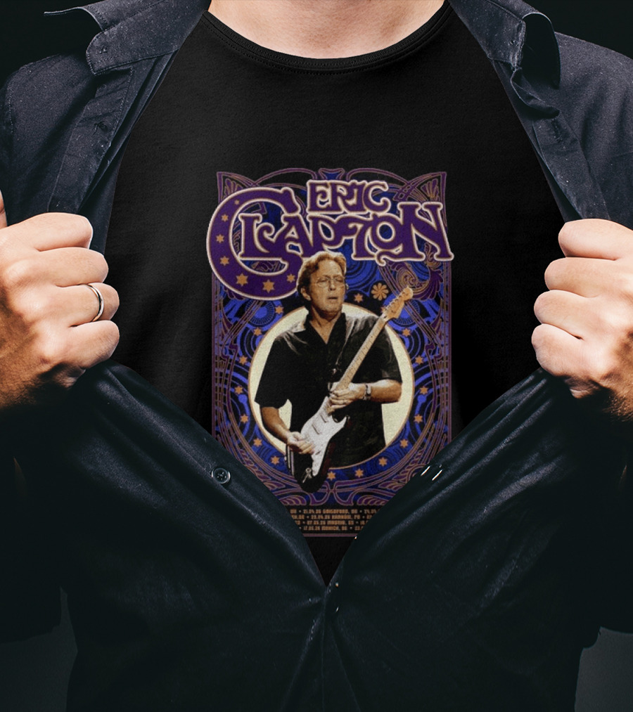 Eric Clapton 2026 Barcelona Spain Tour Concert Dates And Locations T-Shirt