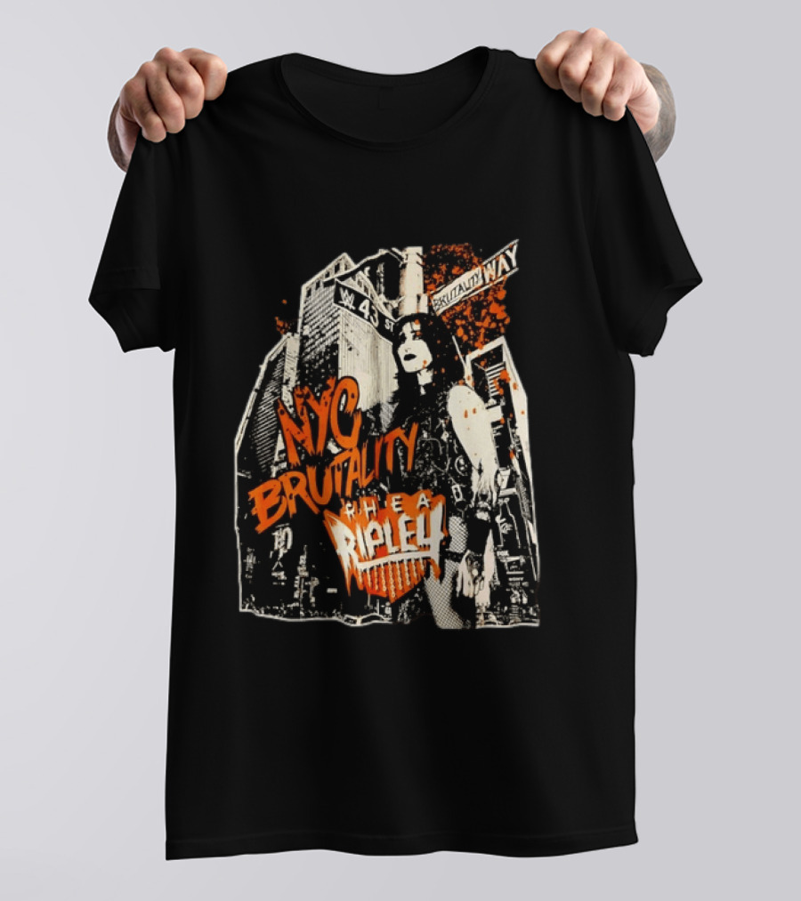 NYC Brutality Rhea Ripley WWE Wrestling W 43 Street T-Shirt