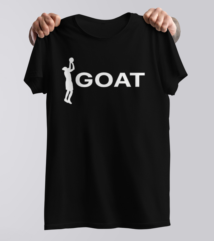 GOAT Basketball Player Jump Shot Silhouette Greatest Of All Time T-Shirt