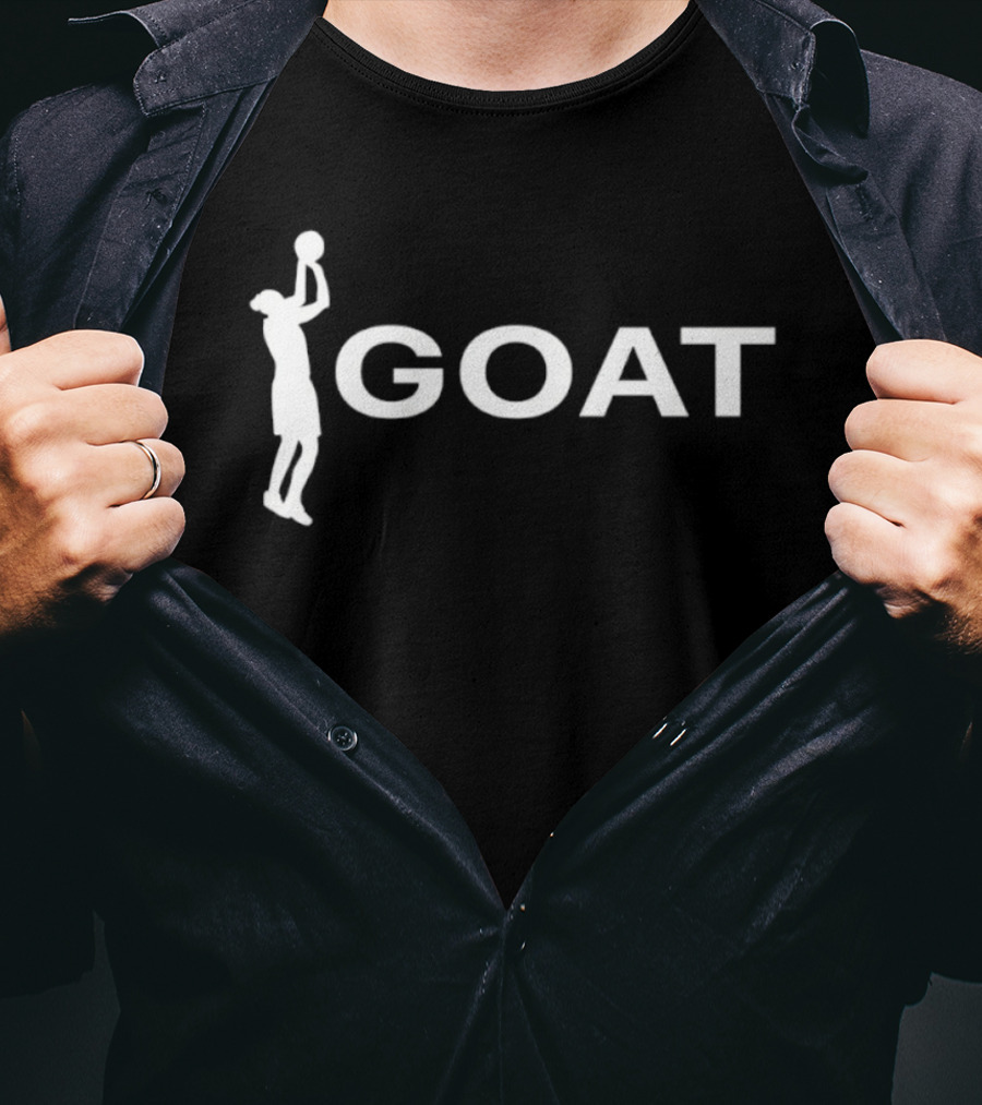 GOAT Basketball Player Jump Shot Silhouette Greatest Of All Time T-Shirt