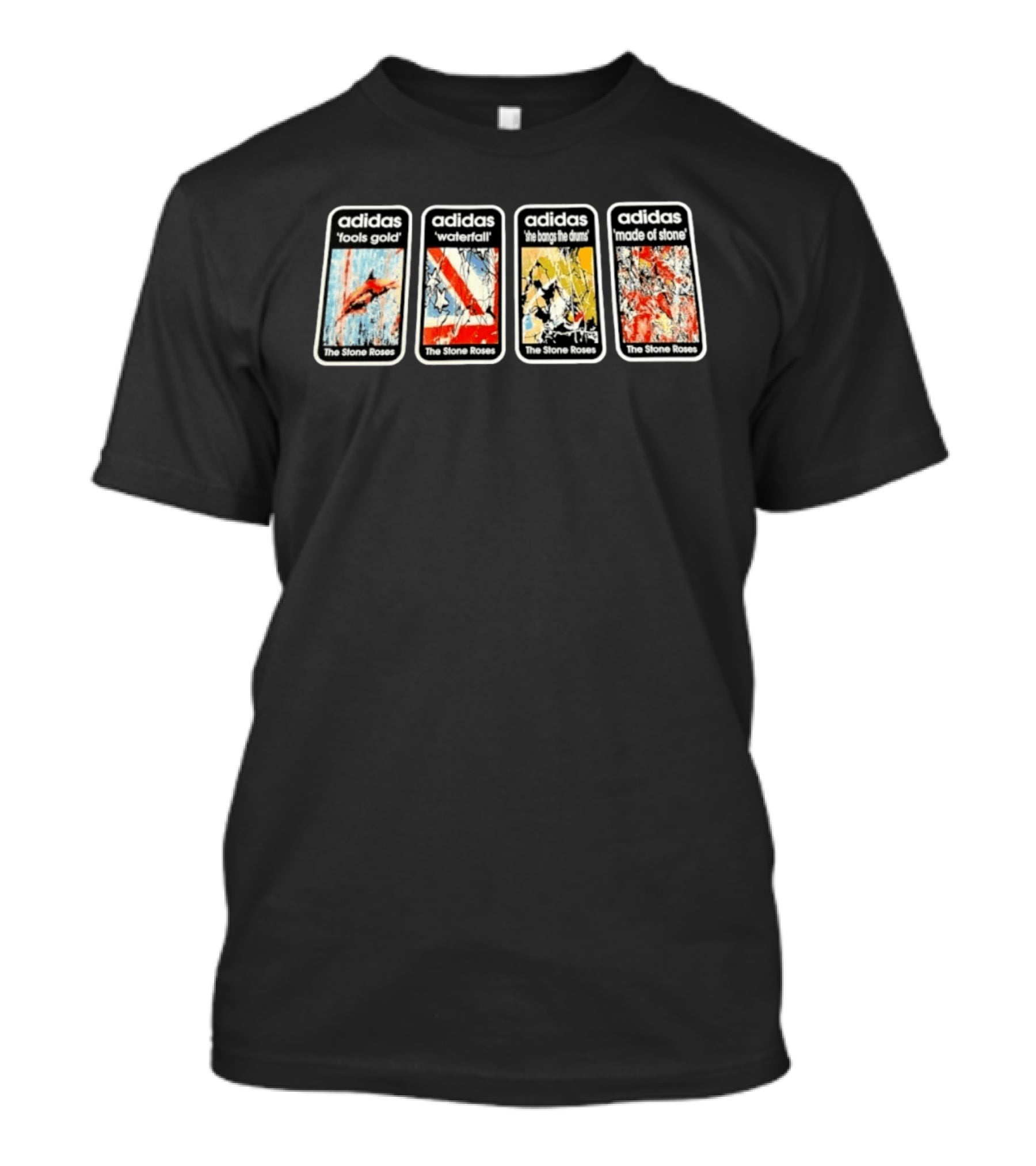 Adidas The Stone Roses Fools Gold Waterfall She Bangs The Drums Made Of Stone Collection T-Shirt