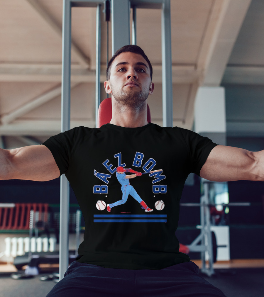 Javier Baez Baez Bomb MLB Baseball Chicago Cubs Batter T-Shirt
