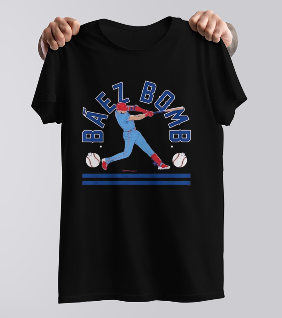 Javier Baez Baez Bomb MLB Baseball Chicago Cubs Batter T-Shirt