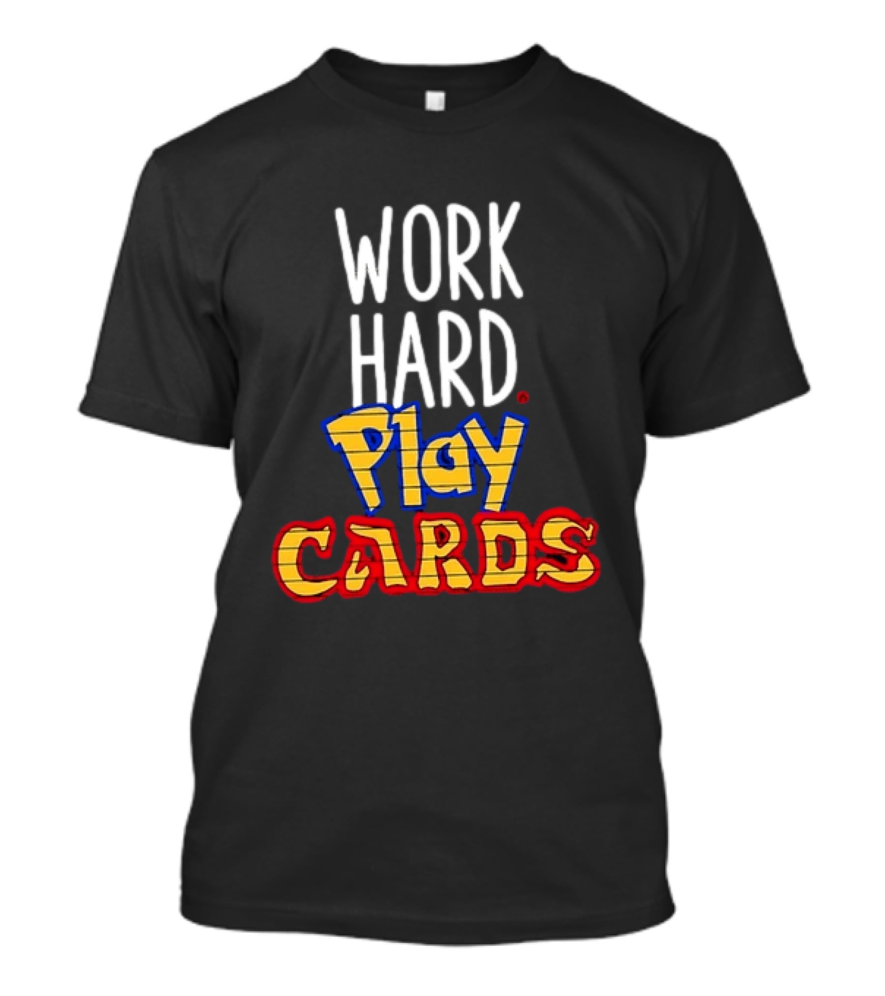 Work Hard Play Cards Retro Style Card Games Fun T-Shirt
