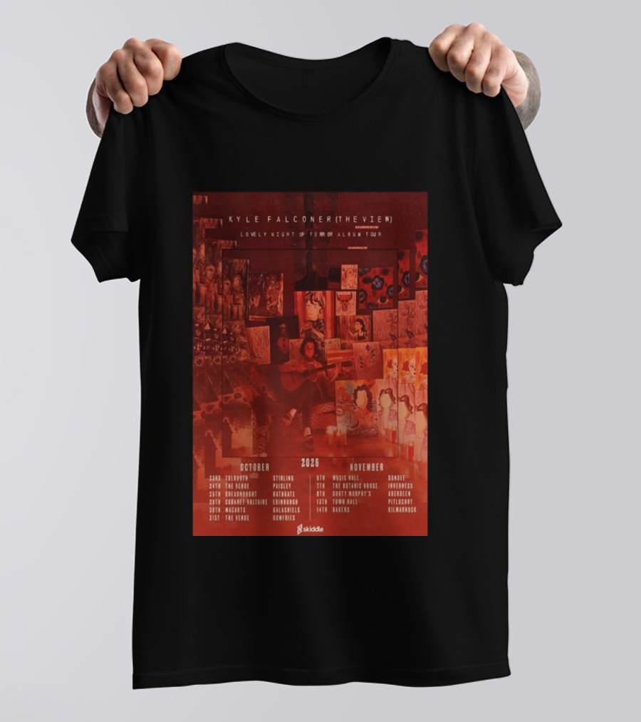 Kyle Falconer The View Lovely Night Of Terror Album Tour 2026 October November Scotland Dates T-Shirt