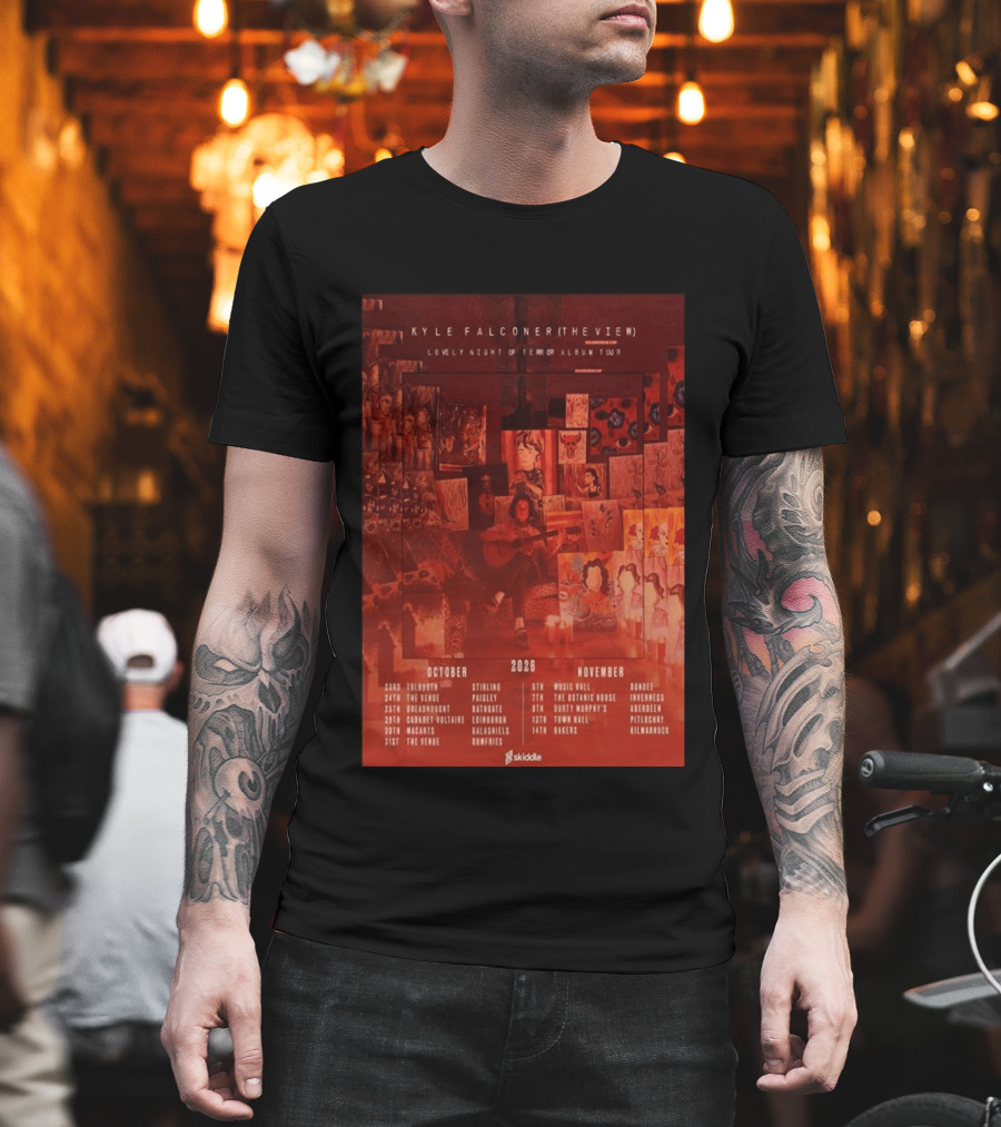 Kyle Falconer The View Lovely Night Of Terror Album Tour 2026 October November Scotland Dates T-Shirt