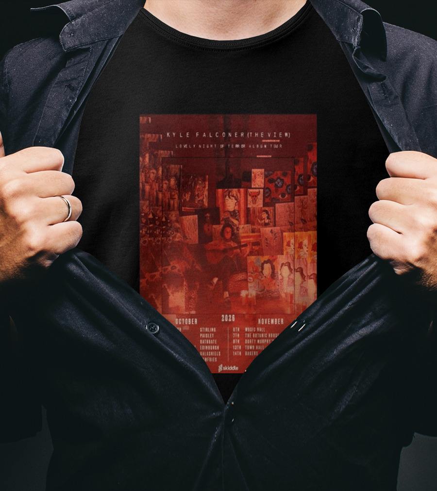 Kyle Falconer The View Lovely Night Of Terror Album Tour 2026 October November Scotland Dates T-Shirt