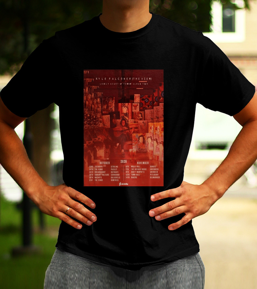 Kyle Falconer The View Lovely Night Of Terror Album Tour 2026 October November Scotland Dates T-Shirt