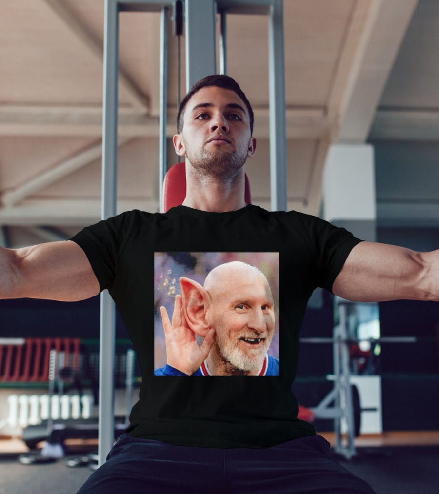 Lionel Messi Elf Meme Pessi Big Ear Music Notes Bald Man T-Shirt