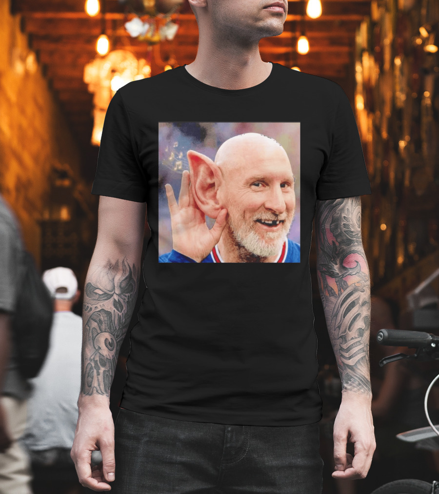 Lionel Messi Elf Meme Pessi Big Ear Music Notes Bald Man T-Shirt