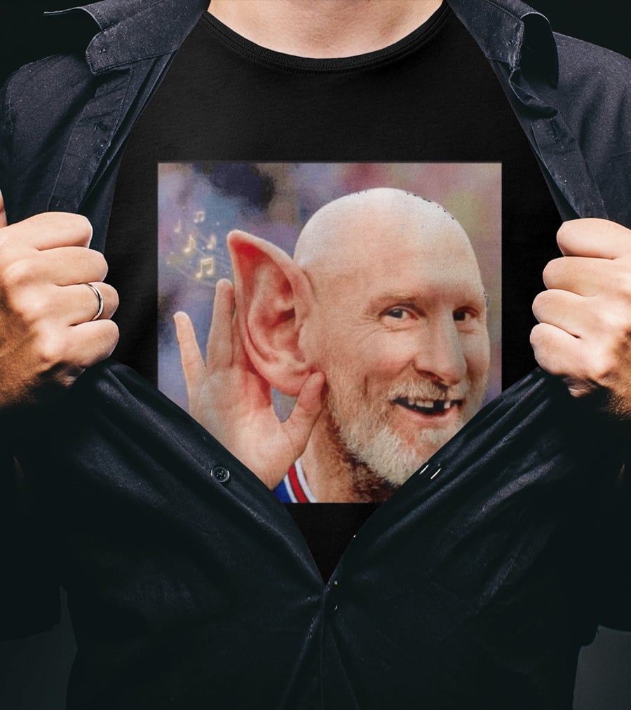 Lionel Messi Elf Meme Pessi Big Ear Music Notes Bald Man T-Shirt