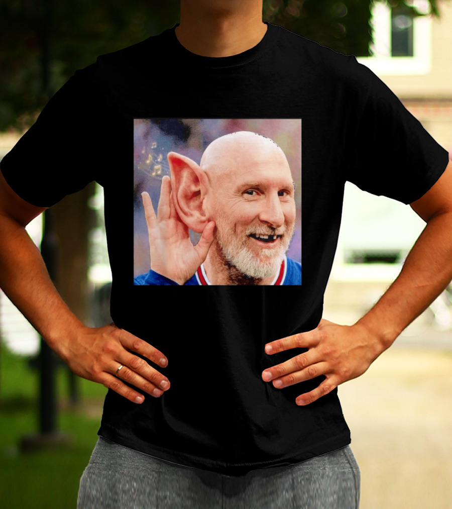 Lionel Messi Elf Meme Pessi Big Ear Music Notes Bald Man T-Shirt