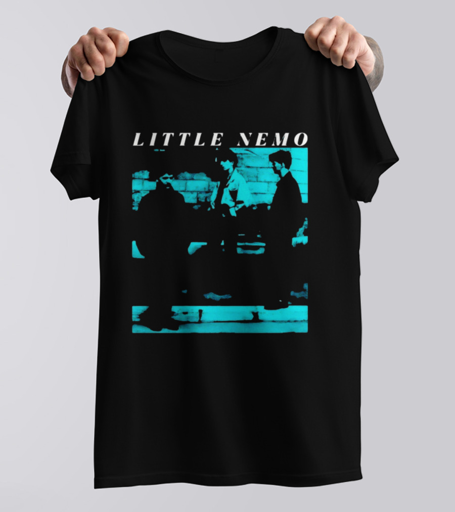 Little Nemo Post Punk Alternative Rock Band Aqua Blue Distressed T-Shirt