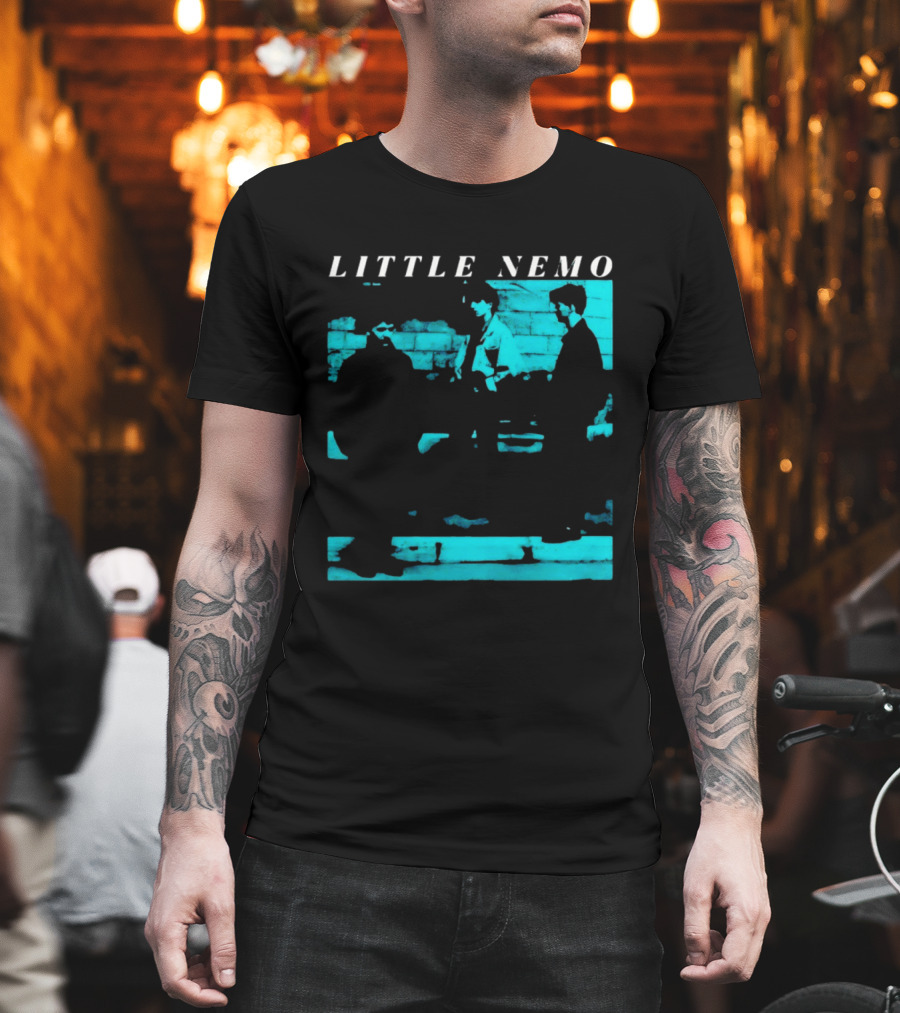 Little Nemo Post Punk Alternative Rock Band Aqua Blue Distressed T-Shirt