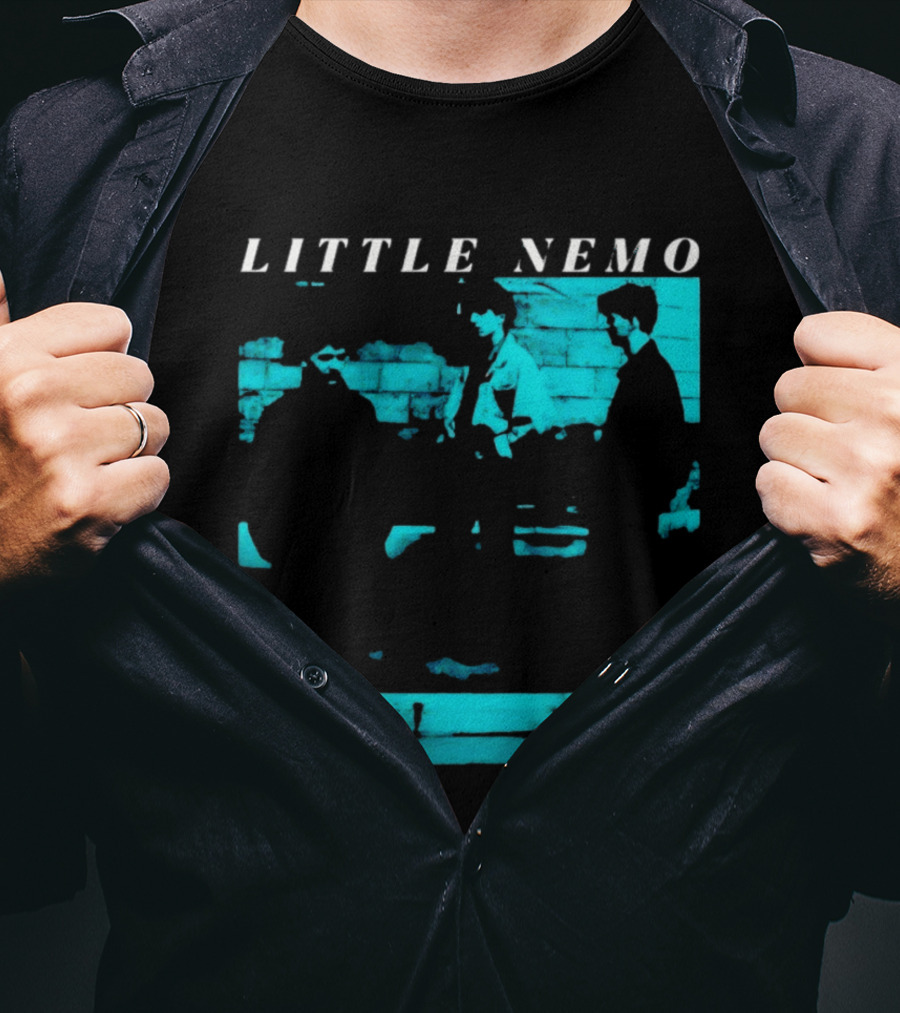 Little Nemo Post Punk Alternative Rock Band Aqua Blue Distressed T-Shirt