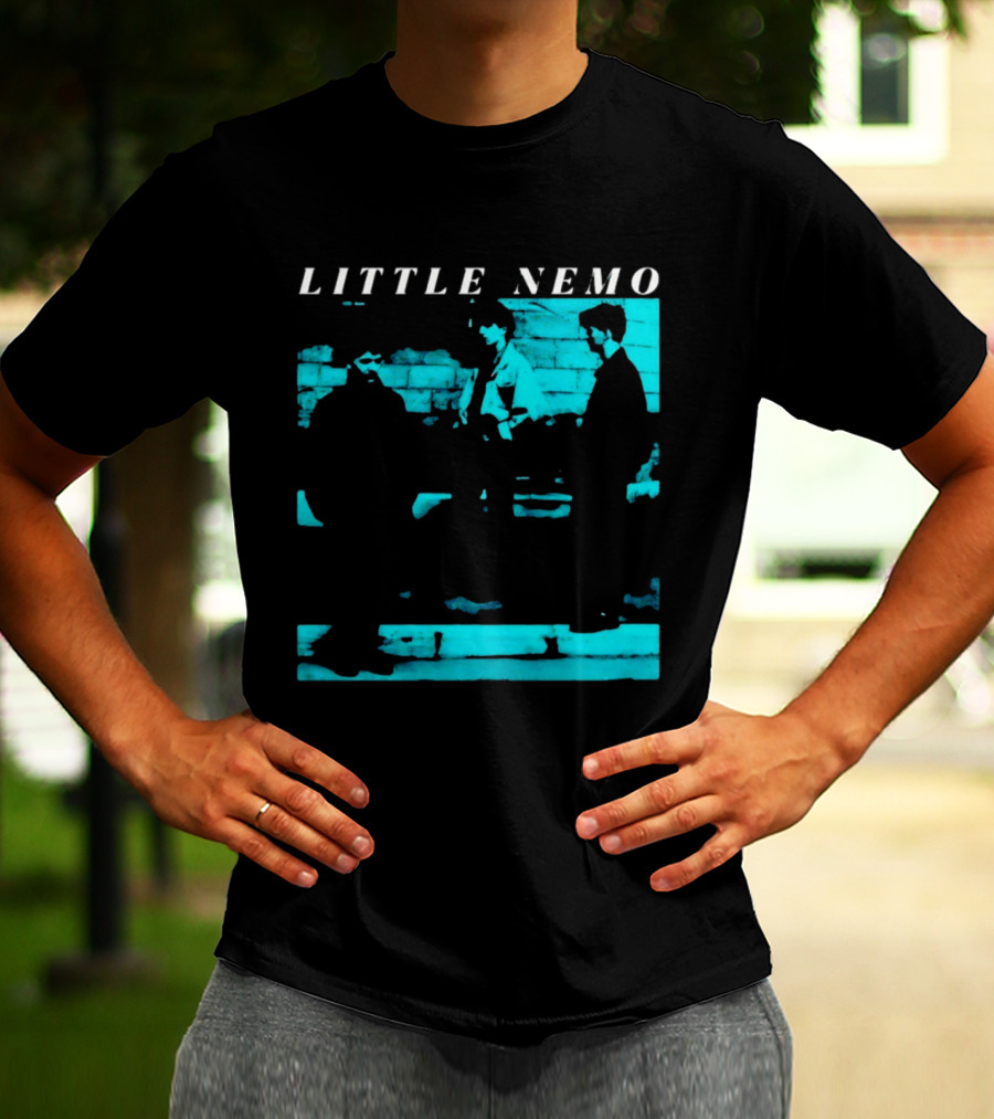 Little Nemo Post Punk Alternative Rock Band Aqua Blue Distressed T-Shirt