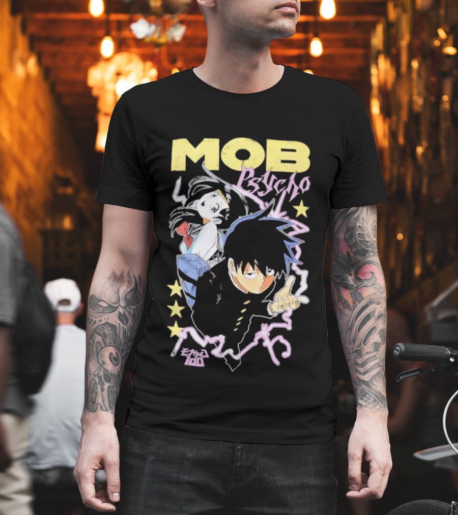 Mob Psycho 100 Anime Shigeo Kageyama Distressed T-Shirt
