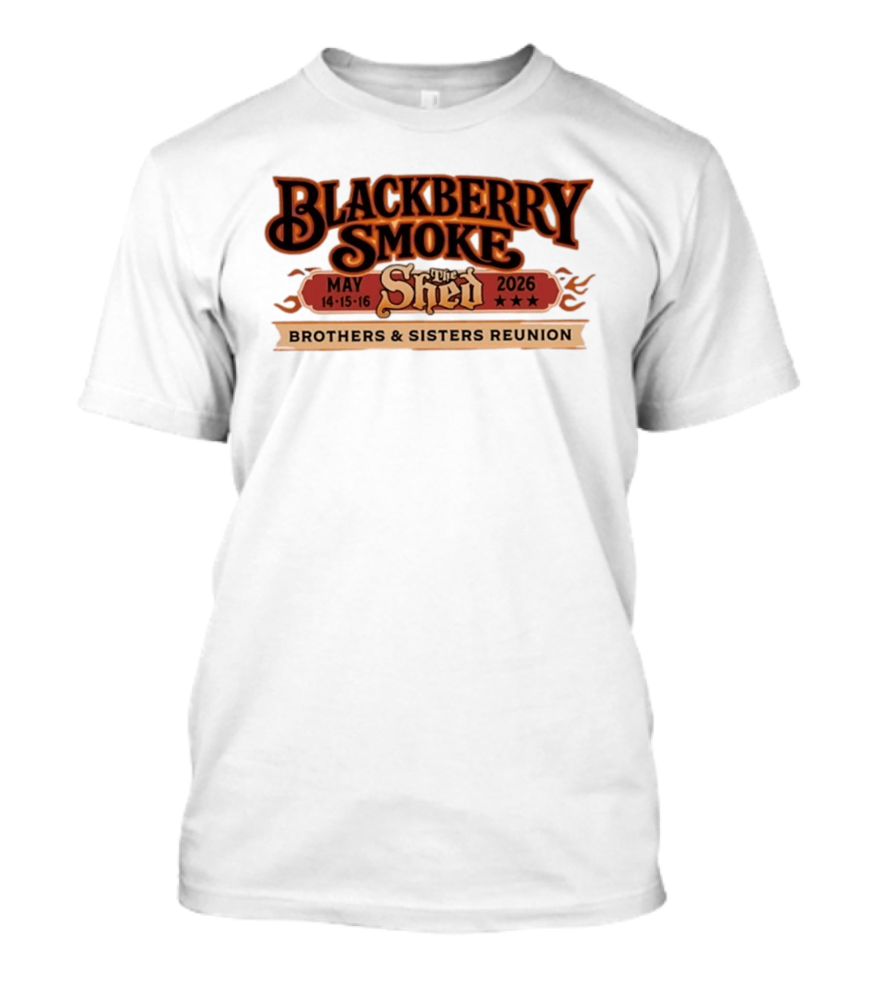 Blackberry Smoke May 14 16 2026 The Shed Brothers And Sisters Reunion T-Shirt