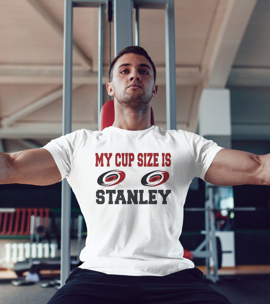 Carolina Hurricanes My Cup Size Is Stanley Hockey Humor T-Shirt