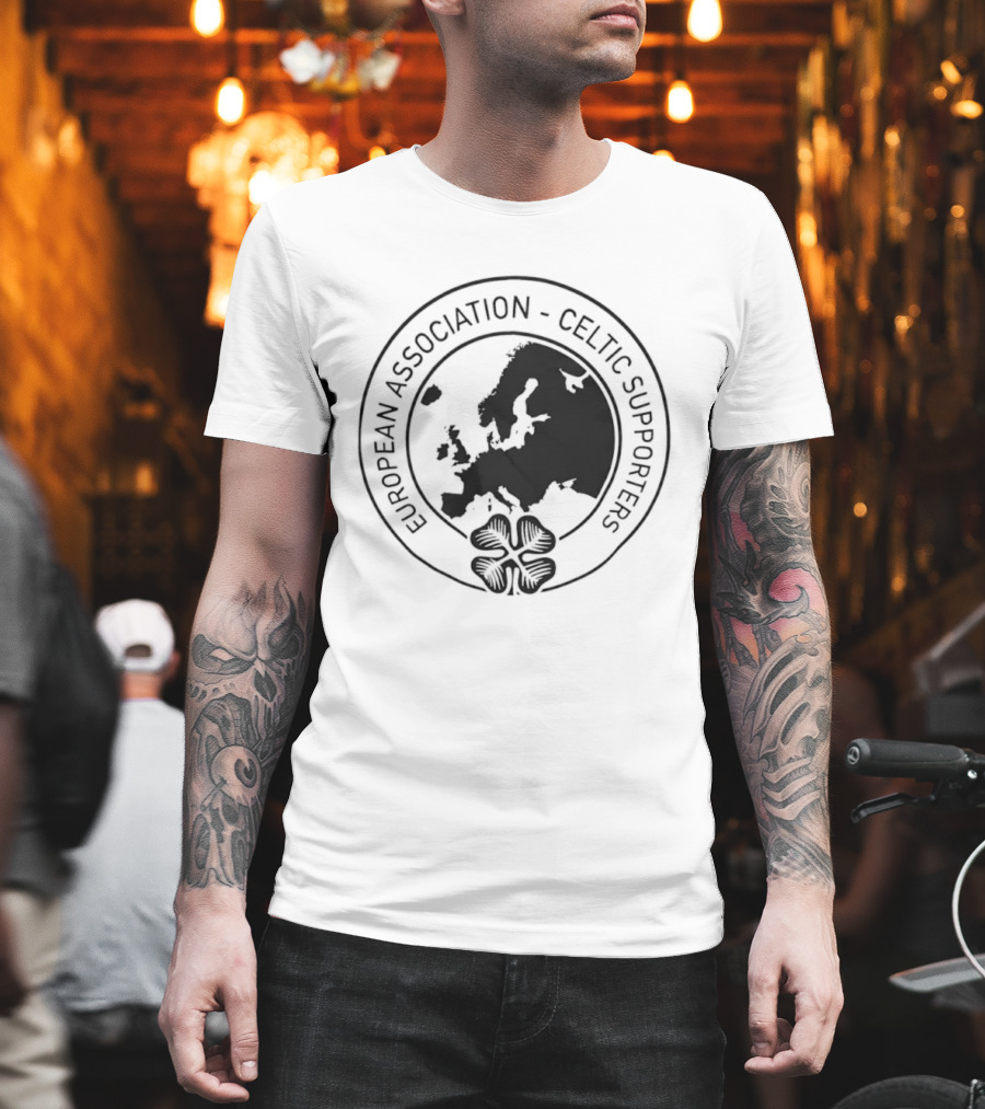 European Association Celtic Supporters Football Fans Map T-Shirt