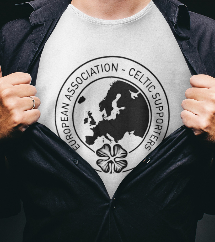 European Association Celtic Supporters Football Fans Map T-Shirt