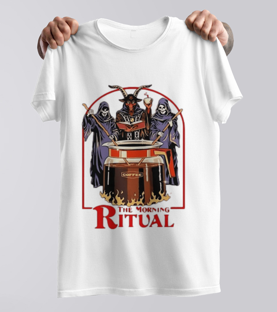 Ritual Coffee Grim Reaper Satanic Morning T-Shirt