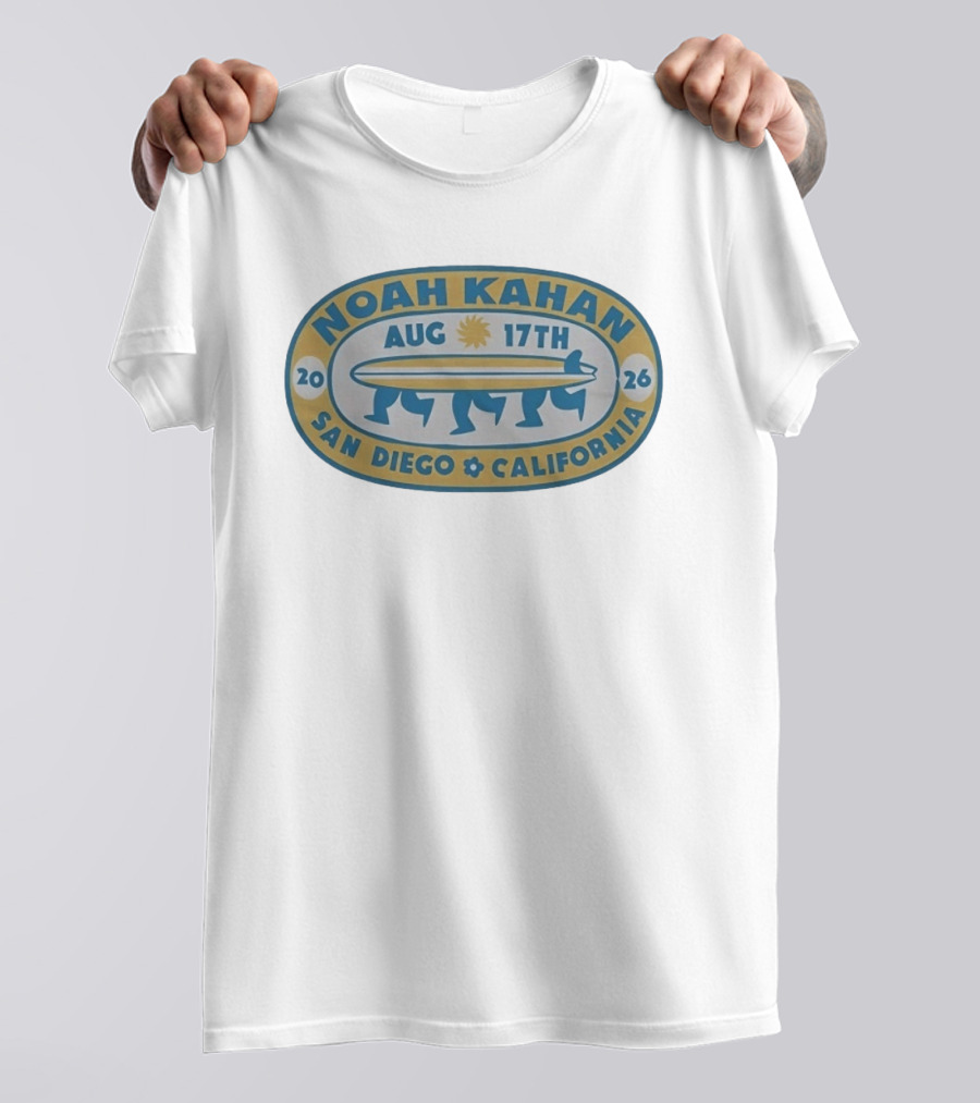 Noah Kahan Aug 17th 2026 San Diego California T-Shirt