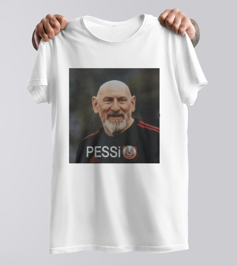 Pessi Clown Meme With AC Milan Jersey Featuring Bald Elderly Man T-Shirt