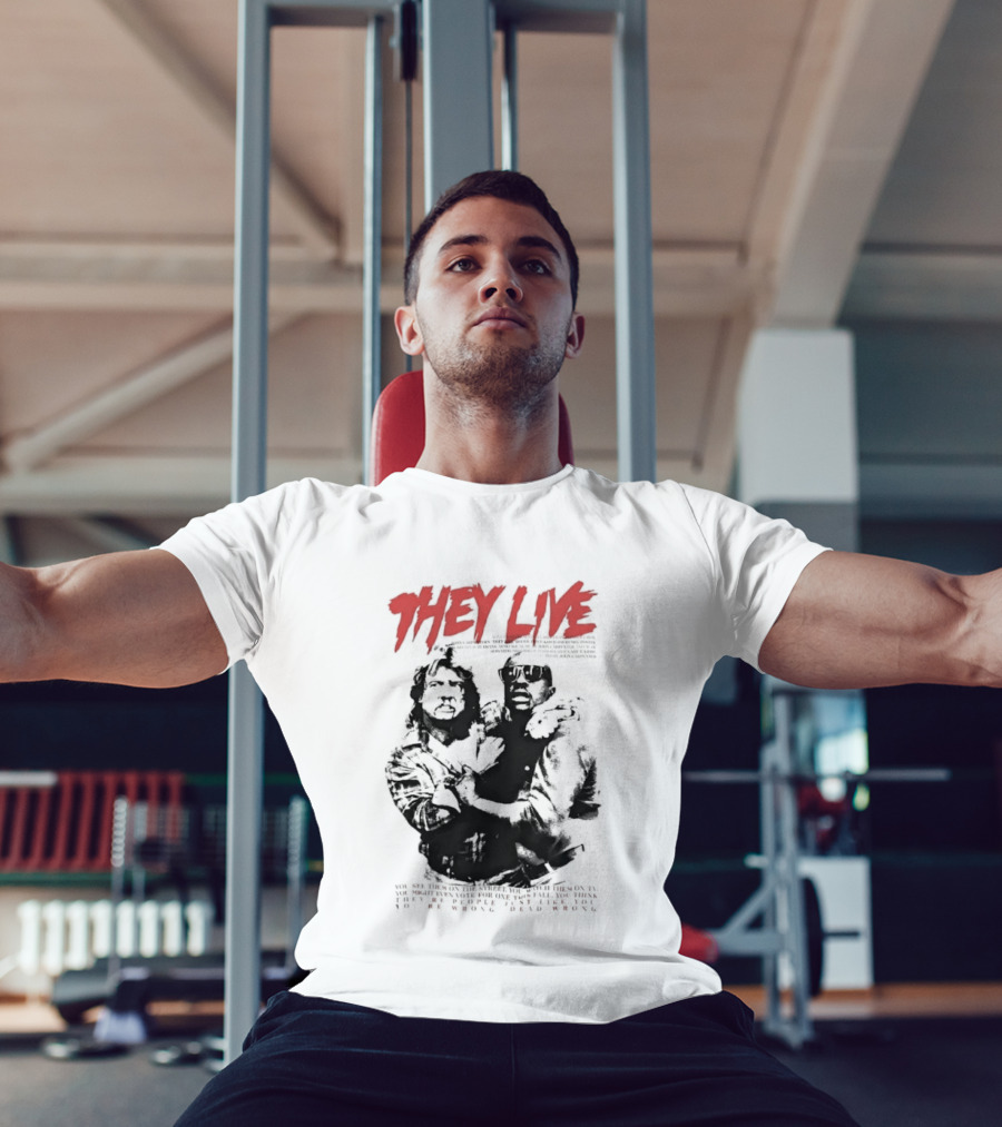 They Live John Carpenter Roddy Piper Keith David Aliens Movie T-Shirt