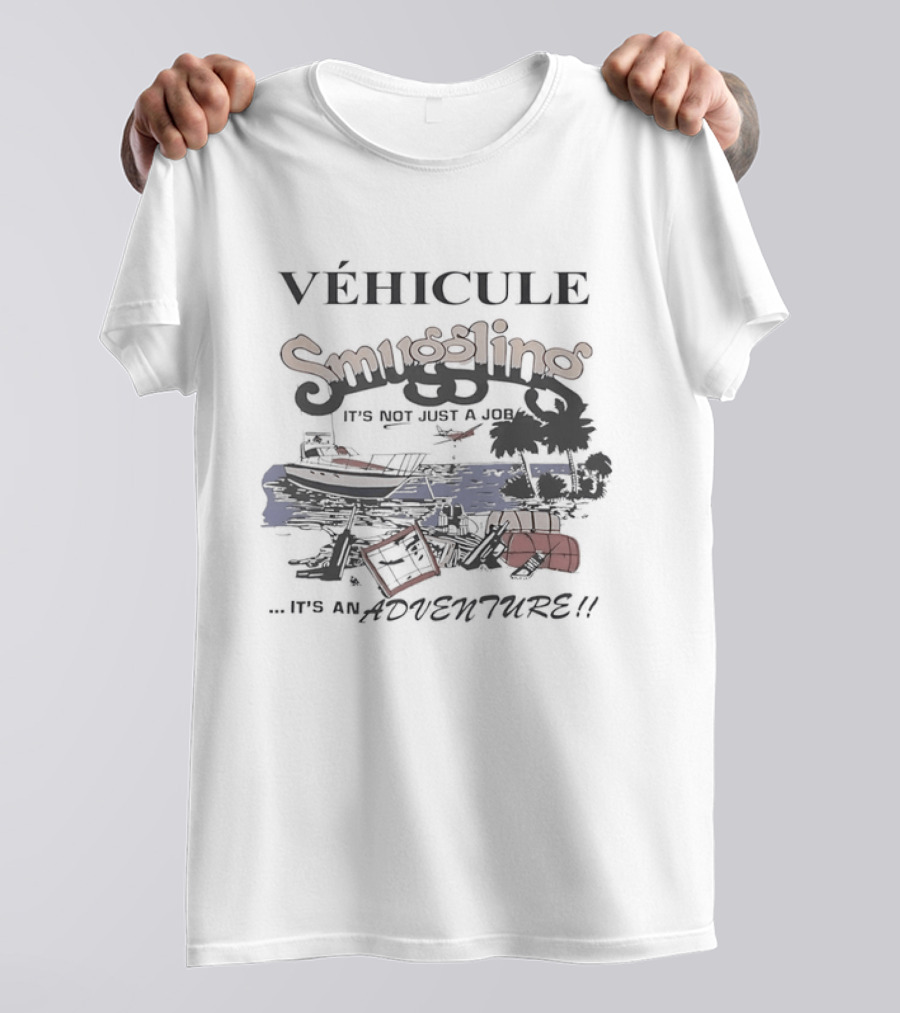 Véhicule S Gling It's Not Just A Job It's An Adventure With Boats And Palm Trees T-Shirt