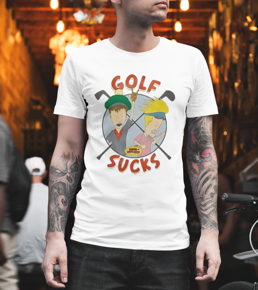 Beavis And Butt Head Golf Sucks 90s Cartoon T-Shirt