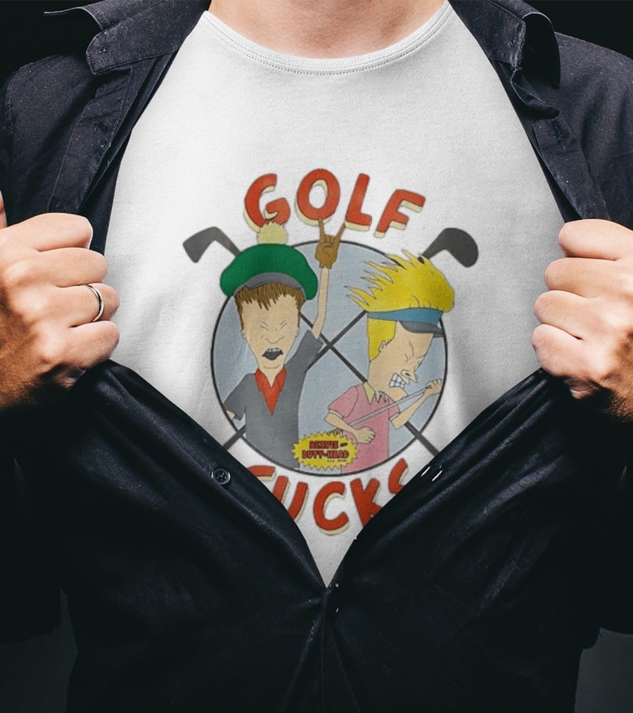 Beavis And Butt Head Golf Sucks 90s Cartoon T-Shirt