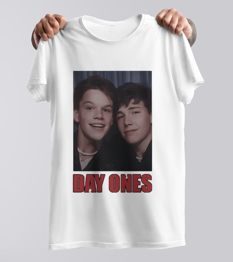 Ben Affleck Matt Damon Day Ones Friends Photobooth Nostalgia T-Shirt