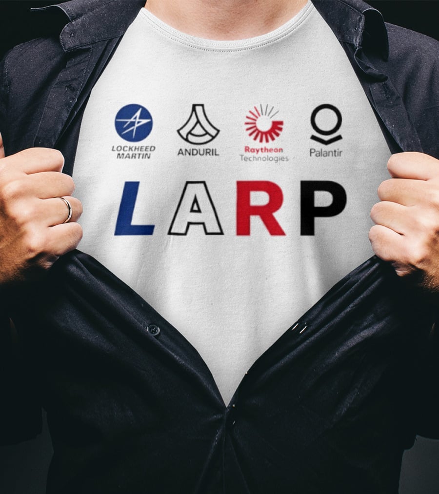 Lockheed Martin Anduril Raytheon Technologies Palantir LARP Logos T-Shirt