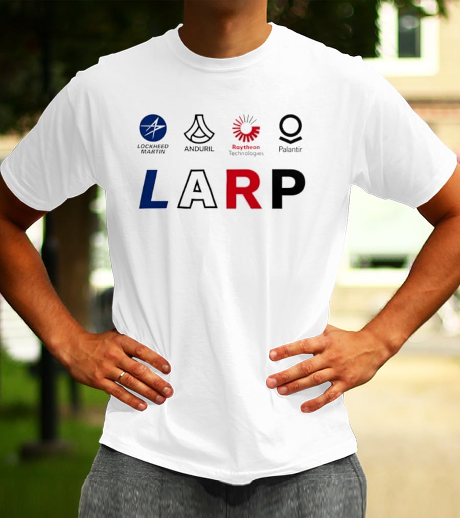 Lockheed Martin Anduril Raytheon Technologies Palantir LARP Logos T-Shirt